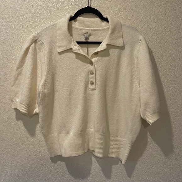A New Day NEW Cream Polo Sweater NWT - Picture 4 of 6